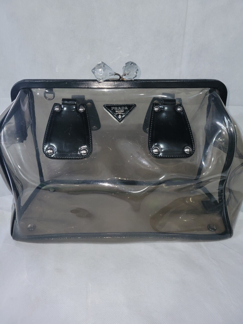 PRADA CLEAR Kisslock Runway Bag - Picture 5 of 10